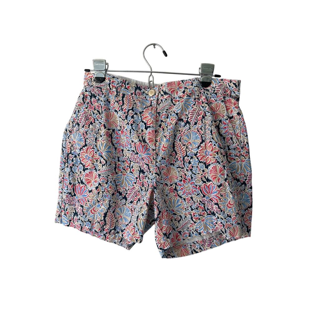 Stella Parker Blue Foral Paisley Shorts 6